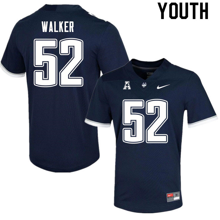 Youth #52 Yakiri Walker Uconn Huskies College Football Jerseys Sale-Navy - Click Image to Close